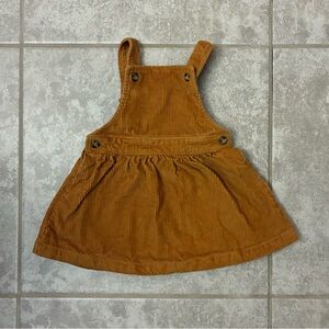 4/$25 Carter's Tan Corduroy Overall Dress Girl Size 18 Months